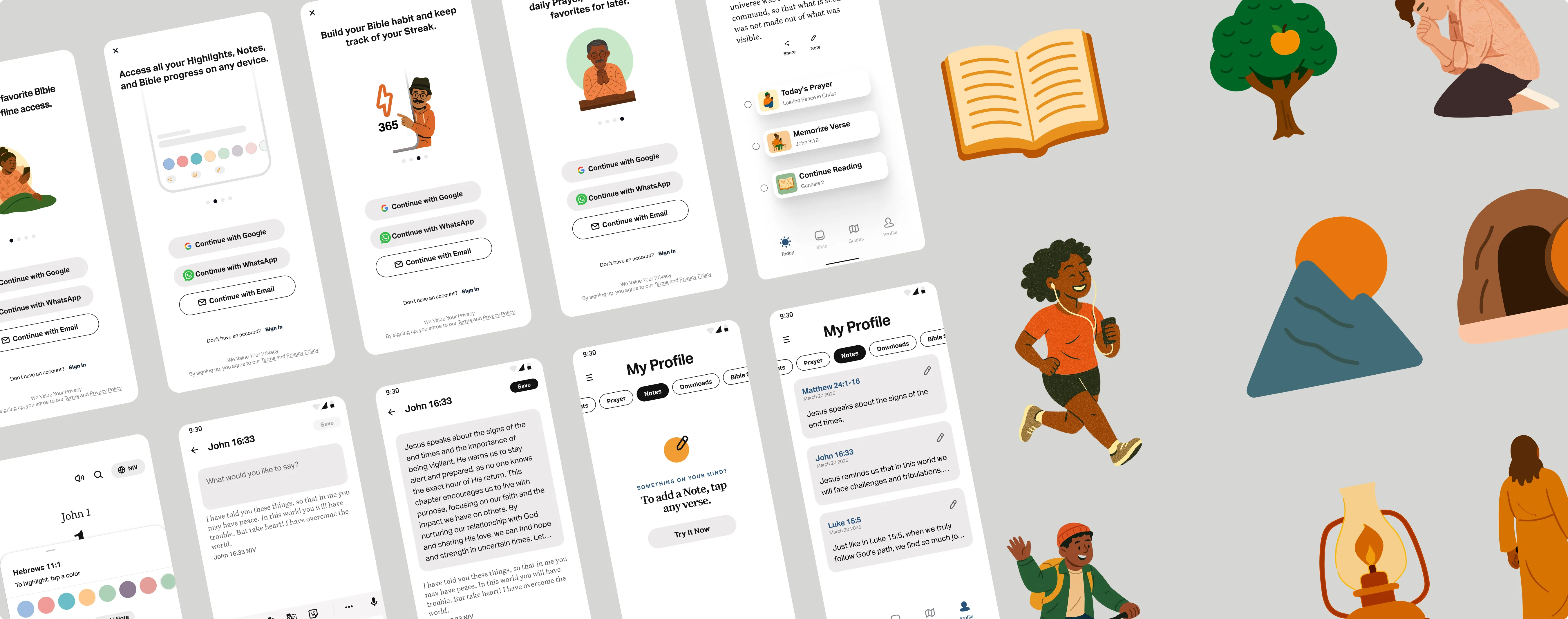 Bible App Lite visual and illustration system